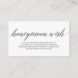 Moderne schwarze Schrift, Honeymoon Wish Fund Begleitkarte<br><div class="desc">Das ist das moderne Script,  die Hochzeitskarte. Sie können die Farben des Schriftartes ändern und Ihre Hochzeitsdetails in den entsprechenden Schriftart / Schrift hinzufügen.#TeeshaDerrick</div>