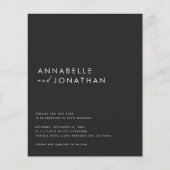 Moderne schwarze Schrift minimale zeitgenössische Flyer (Vorne)