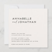 Moderne schwarze Schrift minimalistisch zeitgemäß Einladung (Vorderseite)