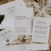 Moderne schwarze Schrift minimalistisch zeitgenöss Save The Date