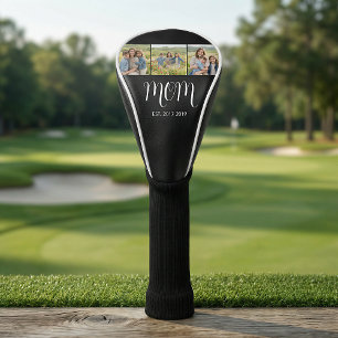 Moderne schwarze Schriftart MomEstablished Bold Sc Golf Headcover