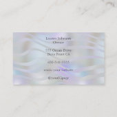 Moderne schwarze Schriftzug-Foto-Make-up  Visitenkarte (Rückseite)