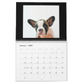Moderne schwarze Scrapbook-Hier-Foto Kalender (Jan 2027)