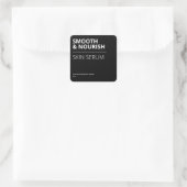 Moderne schwarze Serummarken Quadratischer Aufkleber (Tasche)
