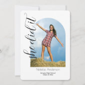 Moderne Schwarze sie machte es Arch Foto Einladung (Vorderseite)