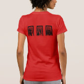 Moderne schwarze Silhouette Unity Design T-Shirt (Rückseite)