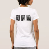 Moderne schwarze Silhouette Unity Design T-Shirt (Rückseite)