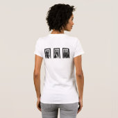 Moderne schwarze Silhouette Unity Design T-Shirt (Schwarz voll)