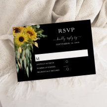 Moderne Schwarze Sonnenblumen-Hochzeit 