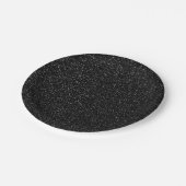 Moderne schwarze Steinart - Raum Pappteller (Schrägansicht)