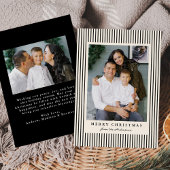 Moderne schwarze Streifen Frohe Weihnachten 2 Foto