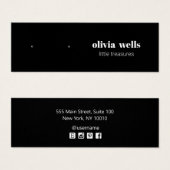 Moderne schwarze Stuhlvorratskarte (Vorne & Hinten)