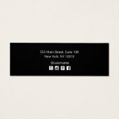 Moderne schwarze Stuhlvorratskarte (Rückseite)