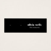 Moderne schwarze Stuhlvorratskarte (Vorderseite)