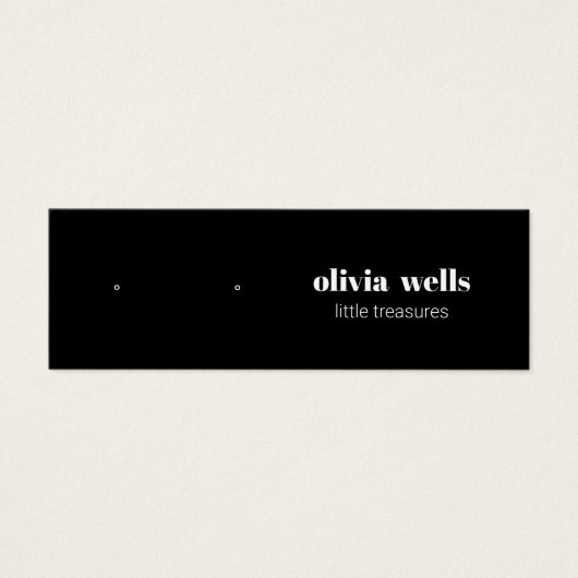 Moderne schwarze Stuhlvorratskarte (Vorderseite)