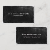 Moderne schwarze Tafel-Vintage Geschäfts-Karten Visitenkarte (Vorne/Hinten)