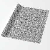 Moderne schwarze Tiger-Streifen-Muster Luxus Geschenkpapier (Ungerollt)
