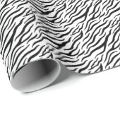 Moderne schwarze Tiger-Streifen-Muster Luxus Geschenkpapier (Rolleneckpunkt)