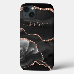 Moderne Schwarze Tore und Imitate Rose Gold Case-Mate iPhone Hülle