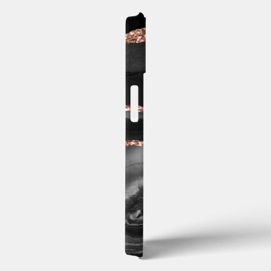 Moderne Schwarze Tore und Imitate Rose Gold Case-Mate iPhone Hülle (Rückseite / Rechts)