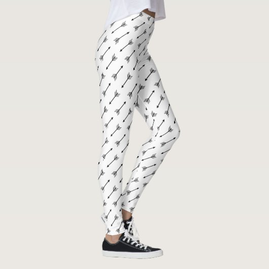 Moderne schwarze Tribal-Pfeile Leggings (Rechts)