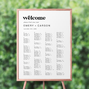Moderne schwarze Typografie - Alphabetische Seekar Poster