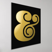 Moderne schwarze Typografie Big Ampersand Gold Foliendrucke (Ablage )