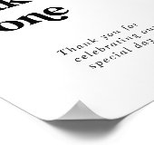 Moderne schwarze Typografie bitte einen Favoriten  Poster (Ecke)