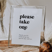 Moderne schwarze Typografie bitte einen Favoriten Poster