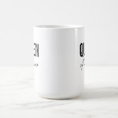 Moderne schwarze Typografie einfache personalisier Kaffeetasse (Mittel)