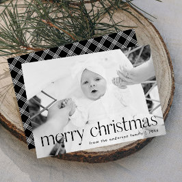 Moderne schwarze Typografie Frohe Weihnachtszeit F Feiertagskarte