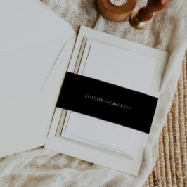 Moderne Schwarze Typografie Hochzeit Einladende Bü Einladungsbanderole