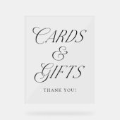 Moderne schwarze Typografie Hochzeitskarten und Ge Acrylschild (Vorderseite)