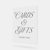 Moderne schwarze Typografie Hochzeitskarten und Ge Acrylschild (Winkel)