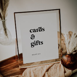 Moderne schwarze Typografie-Karten und Geschenke S Poster