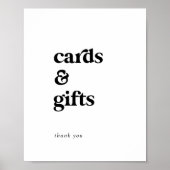 Moderne schwarze Typografie-Karten und Geschenkzei Poster (Vorne)