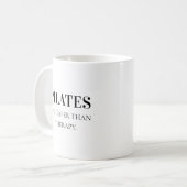 Moderne schwarze Typografie Lustige Pilates-Spruch Kaffeetasse (Vorderseite Links)