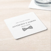 Moderne schwarze Typografie maßgeschneiderte Gesch Rechteckiger Pappuntersetzer (angewinkelt)