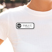 Moderne schwarze Typografie Namensschild