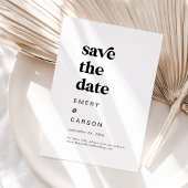 Moderne schwarze Typografie Save the Date