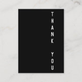 Moderne schwarze Typografie Vielen Dank für Ihr kl Rabattkarte (Vorderseite)