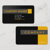 Moderne schwarze u. orange visitenkarte (Vorne/Hinten)