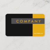 Moderne schwarze u. orange visitenkarte (Rückseite)