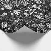 Moderne schwarze u. weiße gezeichnete geschenkpapier (Ecke)