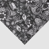 Moderne schwarze u. weiße gezeichnete seidenpapier (Ausschnitt)