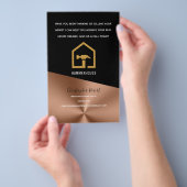 Moderne schwarze und bronzene Baukonstruktion Flyer (Handgriff)