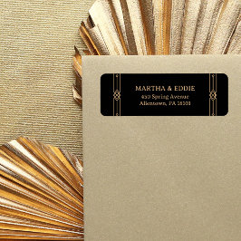Moderne schwarze und falsche goldene Hochzeitsrück