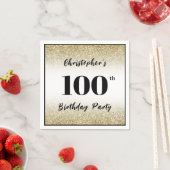 Moderne schwarze und goldene benutzerdefinierte 10 serviette (Beispiel)