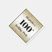 Moderne schwarze und goldene benutzerdefinierte 10 serviette (Ecke)