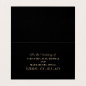 Moderne, schwarze und goldene Karten ändern das Da (Innenseite Aufgefaltet)